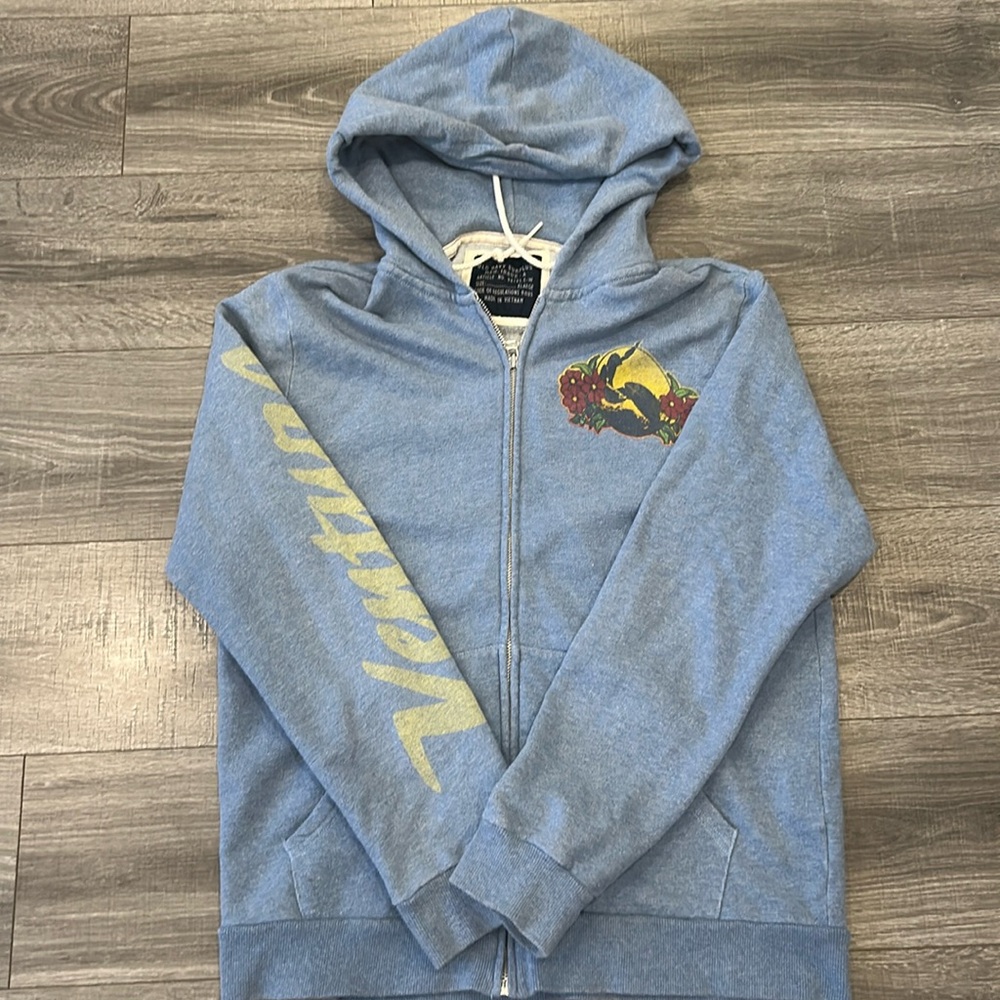Blue zip up hoodie